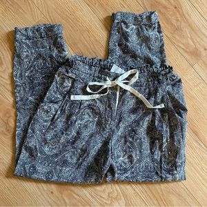 Aritzia Wilfred Silk Paisley Print Allant Pants